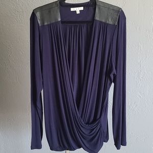 Cabi Midnight in Paris Luxury Wrap Blouse St #953